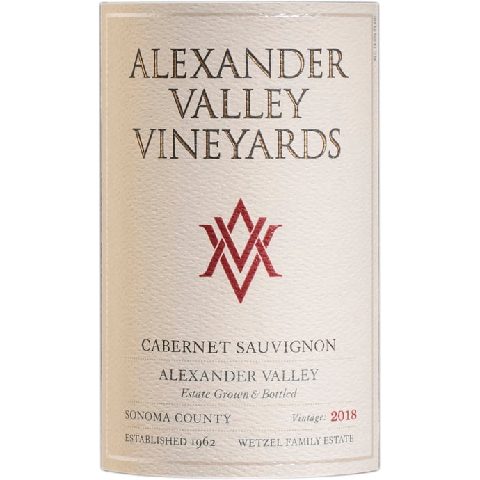 Alexander Valley Vineyards Cabernet Sauvignon 2018