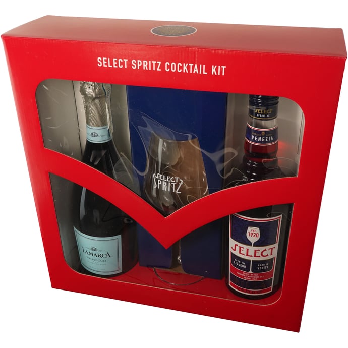 Aperitivo Select Spritz Cocktail Kit with La Marca Prosecco and Glass