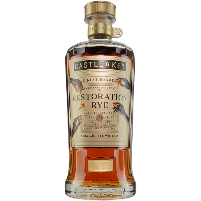 Castle & Key Restoration Rye Gold Label Single Barrel # 1693 Binny's Handpicked