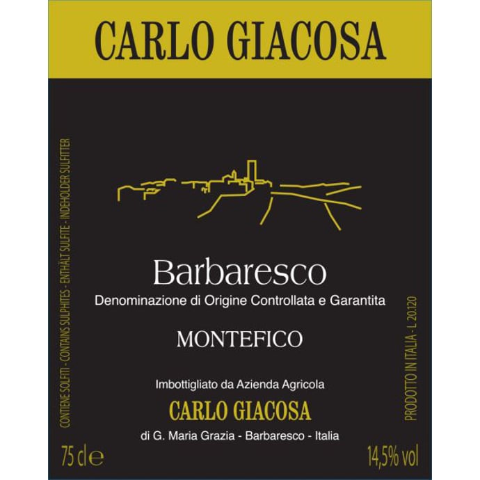 Carlo Giacosa Barbaresco Montefico 2016