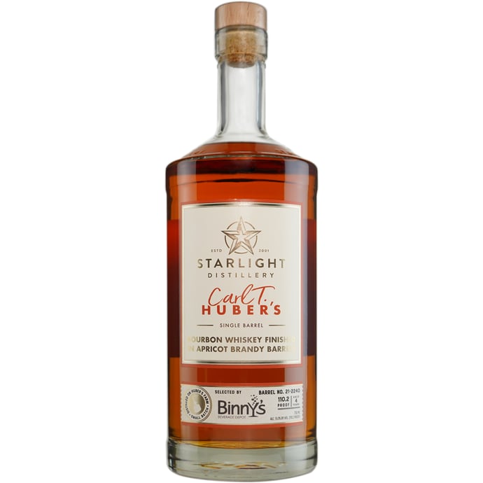 Huber's Starlight Distillery Bourbon Finished in Apricot Brandy Barrel # 21-2240 Binny's Handpicked