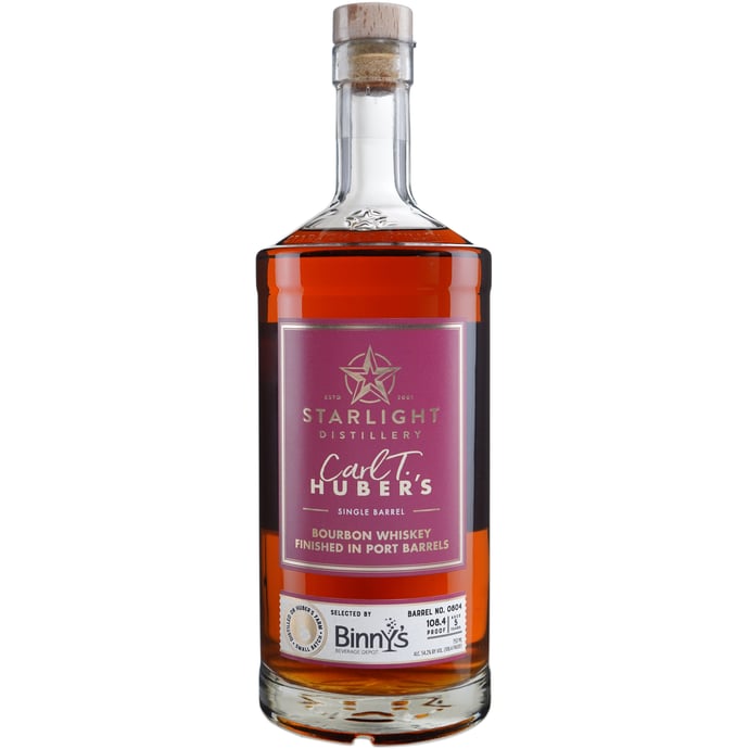 Huber's Starlight Distillery Bourbon Finished in Port Barrel # 21-0804 Binny's Handpicked