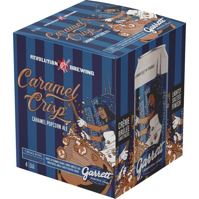 Revolution Caramel Crisp collaboration with Garrett Popcorn