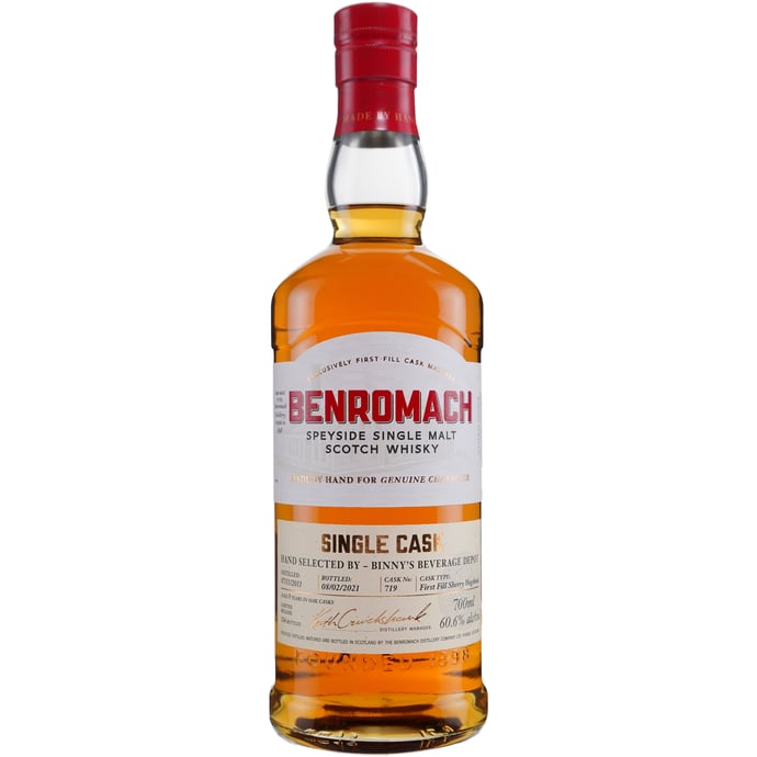Benromach 9 year old First Fill Sherry Hogshead # 719 Binny's Handpicked 2011