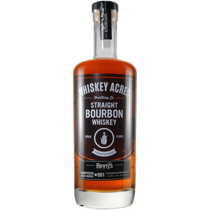 Whiskey Acres Bourbon Barrel Strength Single Barrel # 901 Binny's Handpicked