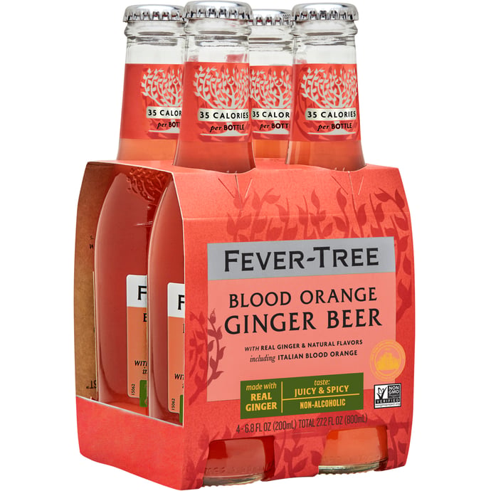 Fever Tree Blood Orange Ginger Beer 4 Pack Bottles
