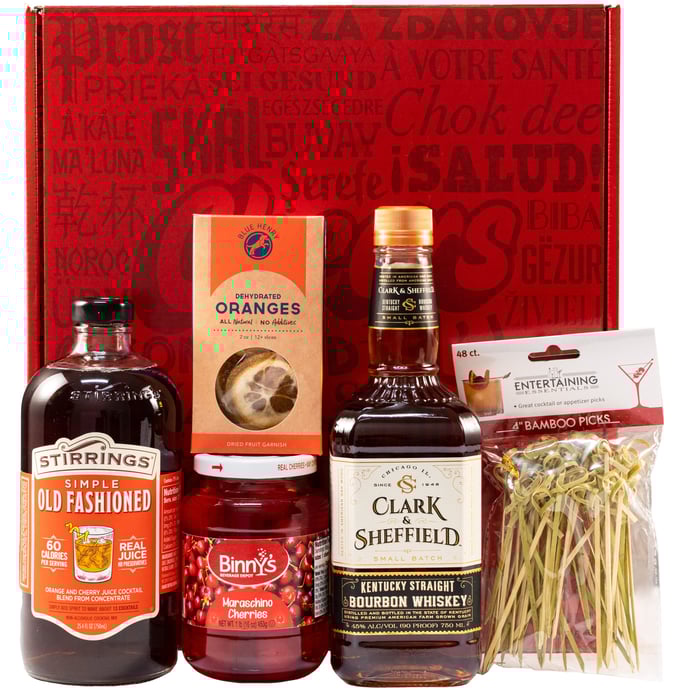 Clark & Sheffield Old Fashioned Box with Stirrings Old Fashioned Mix
