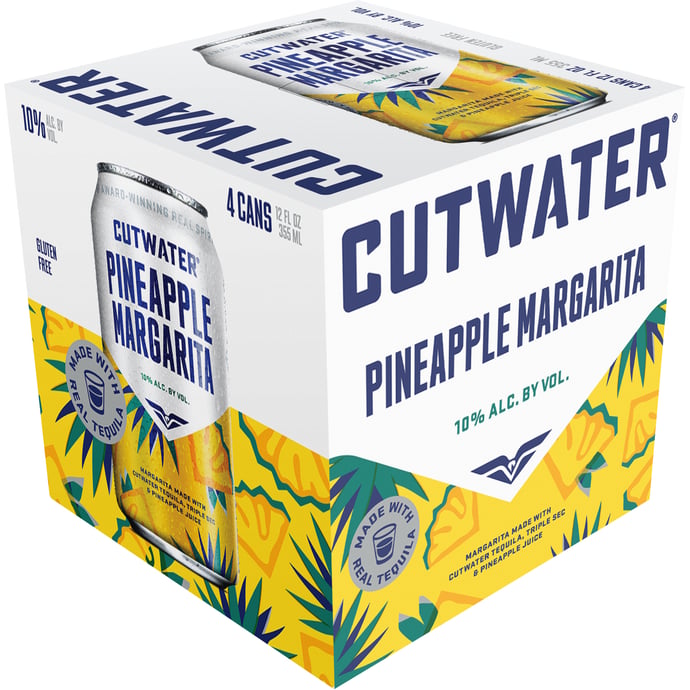 Cutwater Spirits Pineapple Margarita Ready to Drink Cocktail