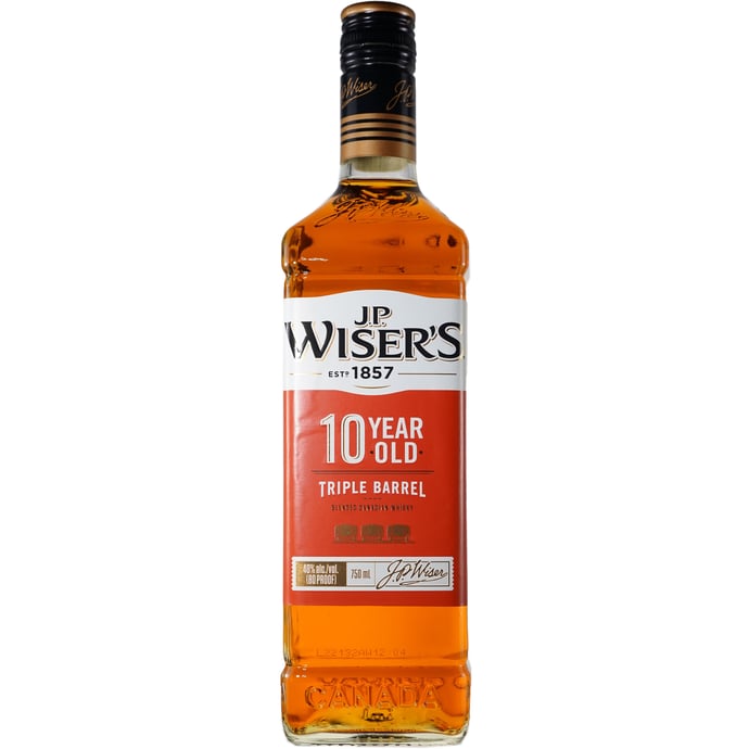 J.P. Wiser's 10 year old Blended Canadian Whisky