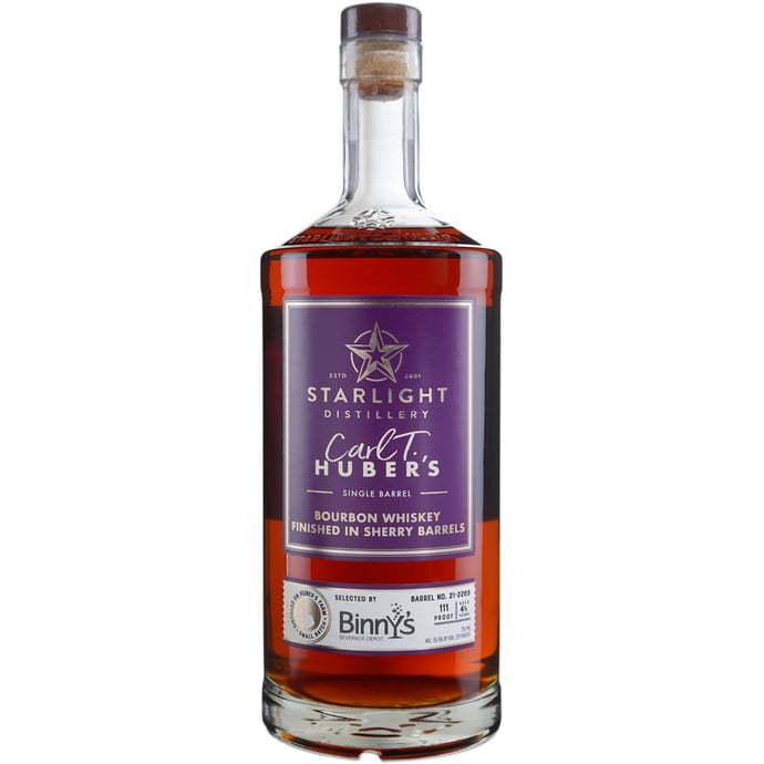 Huber's Starlight Distillery Bourbon Finished in Oloroso Sherry Barrique # 21-2268 Binny's Handpicked