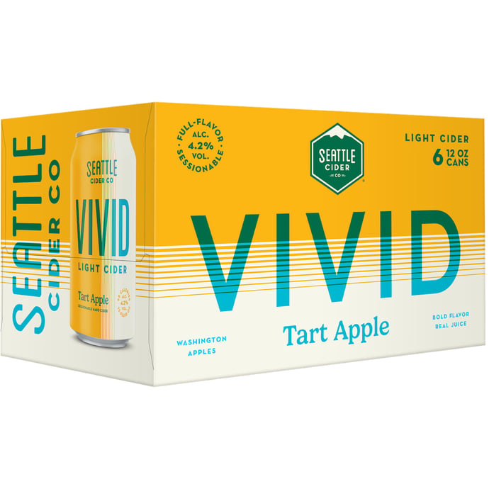 Seattle Cider VIVID Light Cider Tart Apple