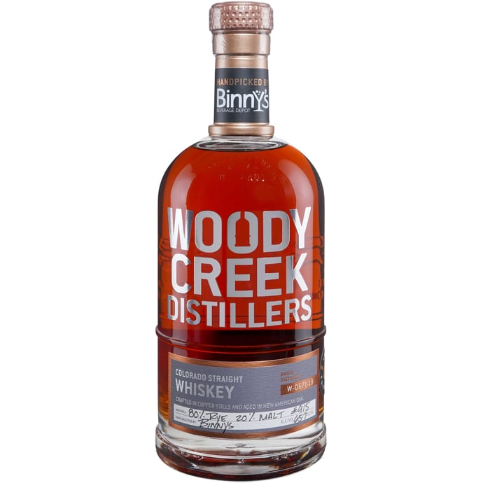 Woody Creek 8 year old Rye Single Barrel # 915 Binny's Handpicked 80% Rye/20% Malt