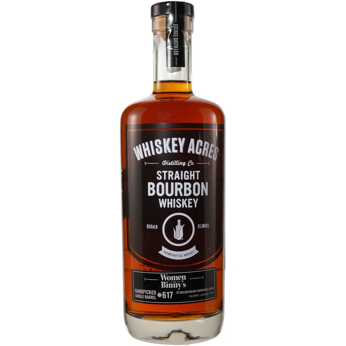 Whiskey Acres Bourbon Barrel Strength Single Barrel # 617 Women of Binny's Handpicked