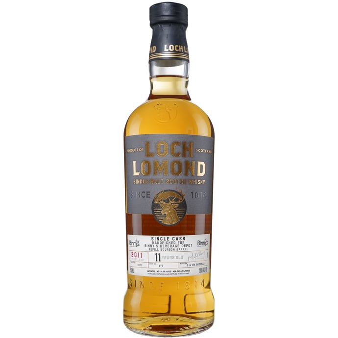 Loch Lomond 11 year old Refill Bourbon Barrel # 177 Binny's Handpicked