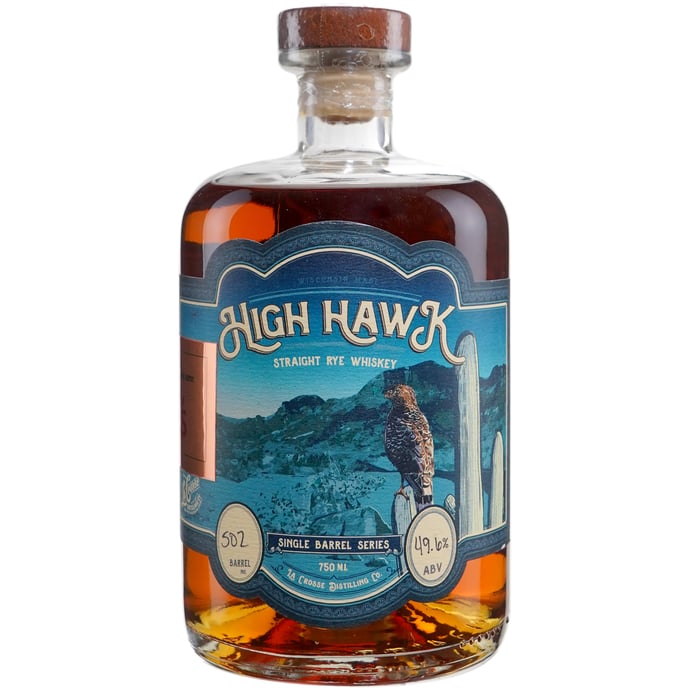 La Crosse Distilling High Hawk Rye Single Barrel # 502 Binny's Handpicked
