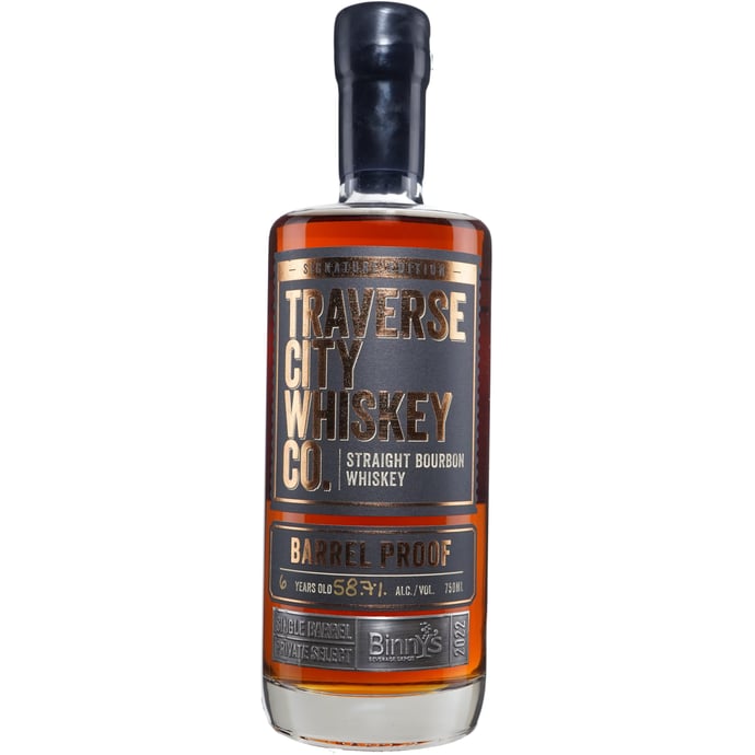Traverse City Whiskey Co. Bourbon Single Barrel # 21-P858 Binny's Handpicked