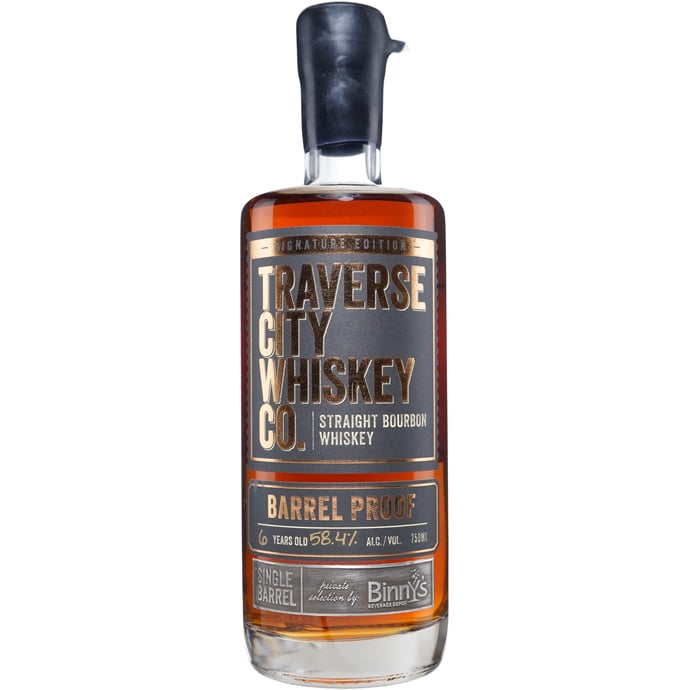 Traverse City Whiskey Co. Bourbon Single Barrel # 21-P393 Binny's Handpicked