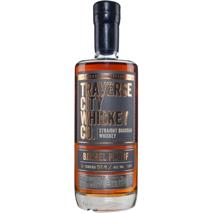 Traverse City Whiskey Co. Bourbon Single Barrel # 21-P406 Binny's Handpicked