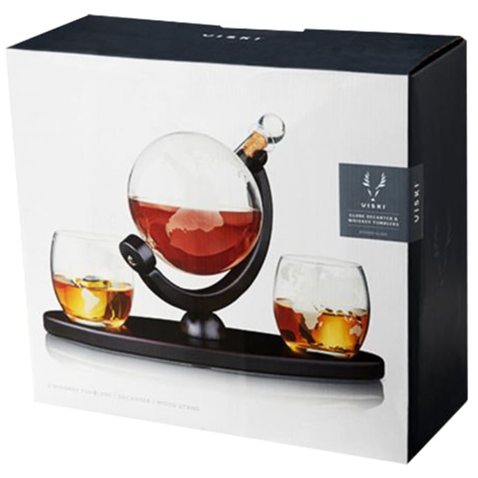 Viski Globe Decanter and Tumblers Set