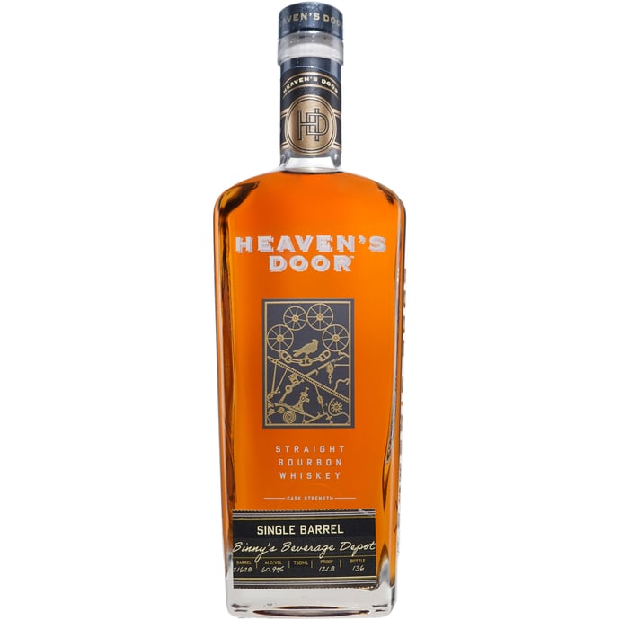 Heaven's Door Bourbon Cask Strength Single Barrel # 21628 TDG Binny's Handpicked