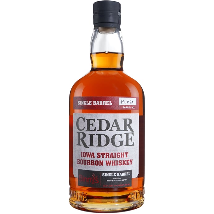 Cedar Ridge Straight Bourbon Single Barrel # 19-0020 Binny's Handpicked