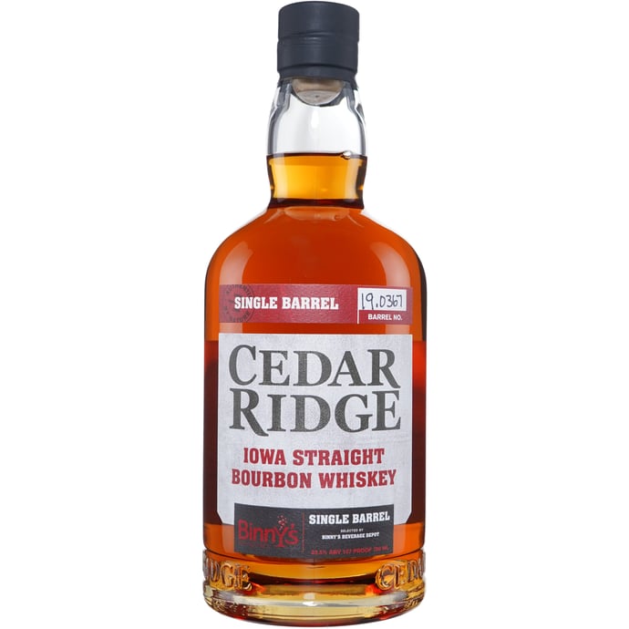 Cedar Ridge Straight Bourbon Single Barrel # 19-0367 Binny's Handpicked