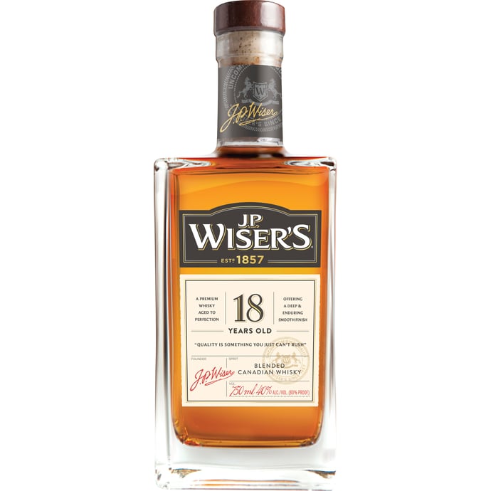 J.P. Wiser's 18 year old Canadian Whisky