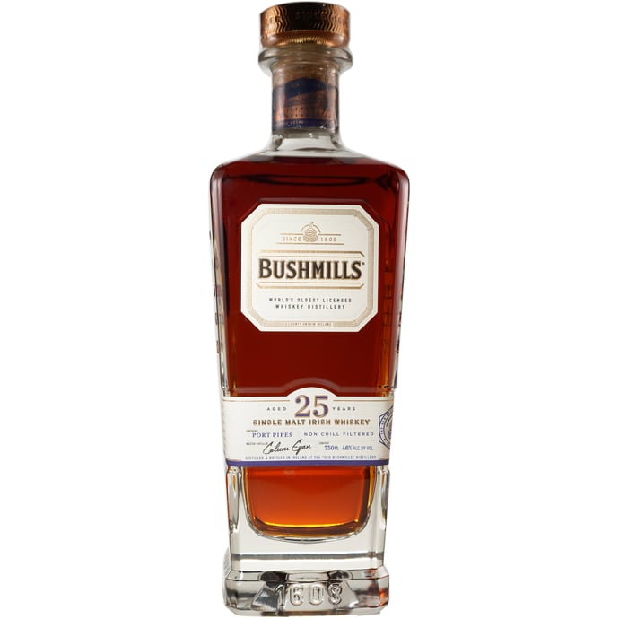 Bushmills 25 year old Irish Single Malt "Port Pipes"