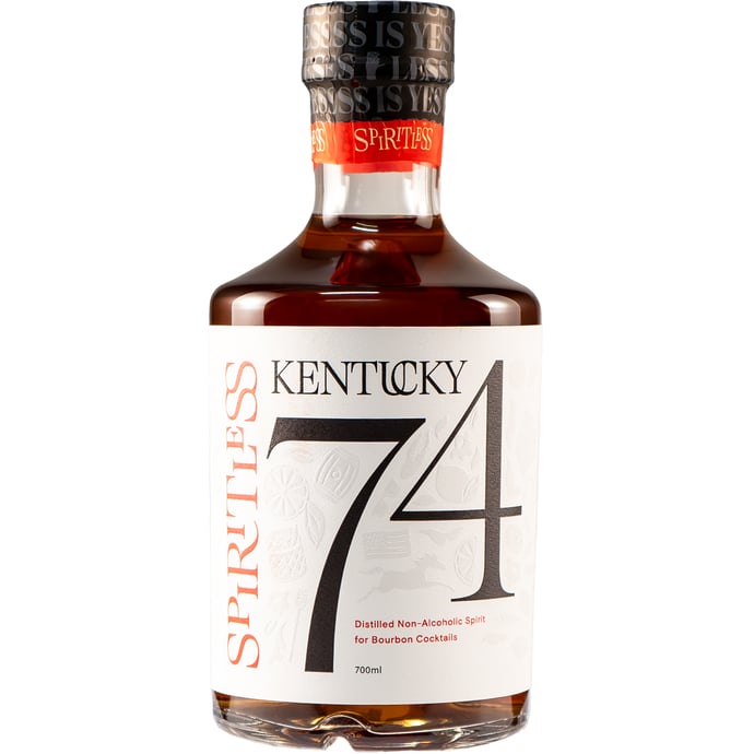 Spiritless Kentucky 74 Distilled Non-Alcoholic Spirit for Bourbon Cocktails