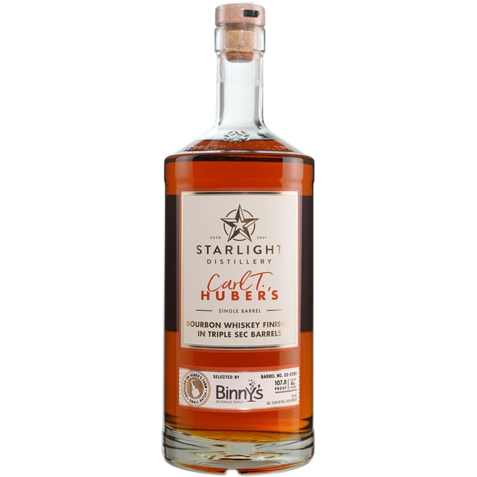Huber's Starlight Distillery Bourbon Finished in Triple Sec Barrel # 22-2391 Binny's Handpicked