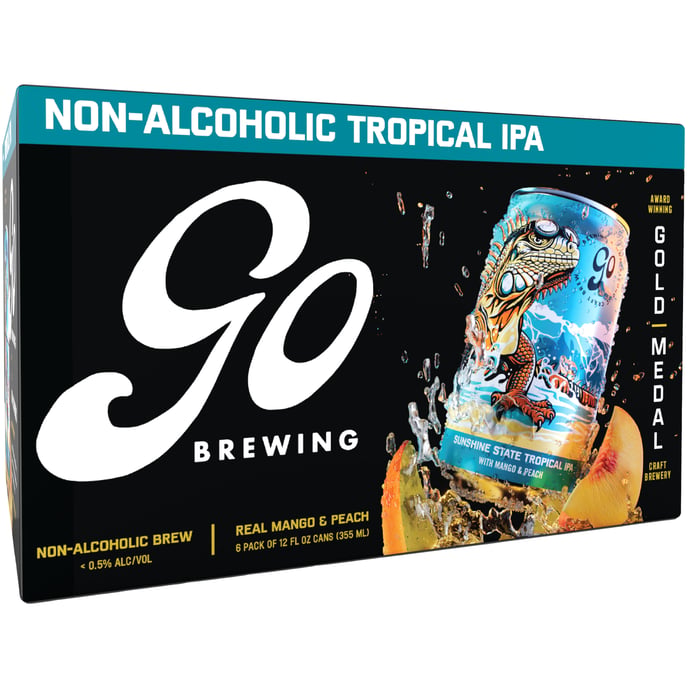 Go Brewing Sunshine State Non-Alcoholic Tropical IPA