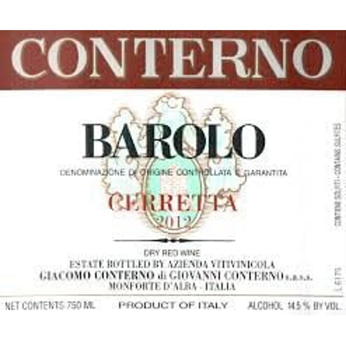 Giacomo Conterno Barolo Cerretta 2018
