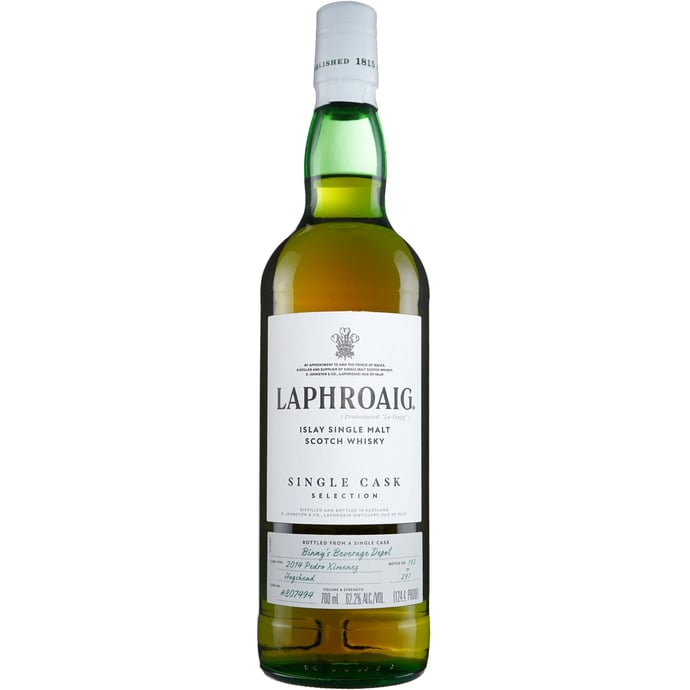 Laphroaig 8 year old ex PX Sherry Hogshead # 807494 Binny's Handpicked 2014