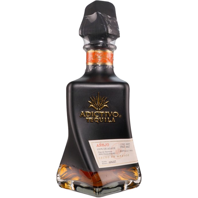 Adictivo Anejo Tequila French Oak Black Bottle