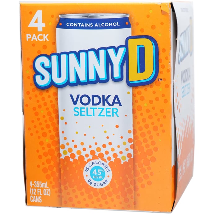 Sunny D Vodka Seltzer 4 Pack Cans