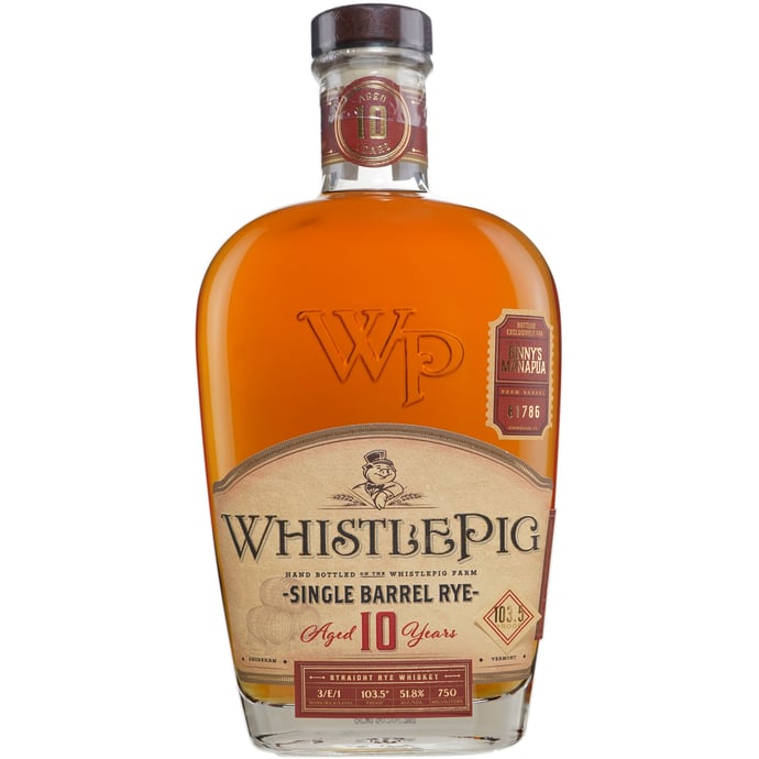 WhistlePig 10 year old Rye Single Barrel # 81786 Manapua Binny's Handpicked