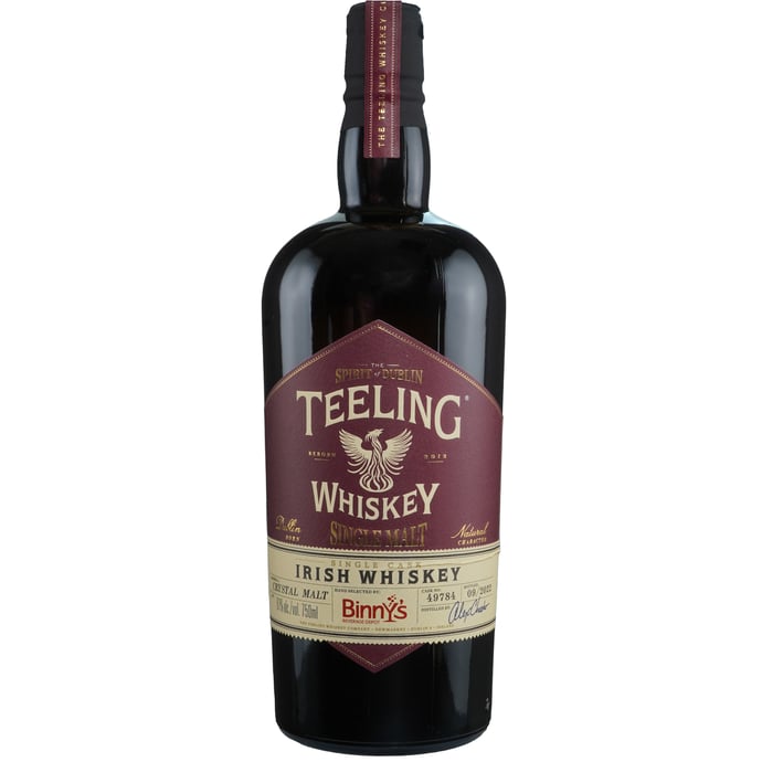 Teeling Single Malt Distilled from Crystal Malt Cask # 49784 Binny's Handpicked