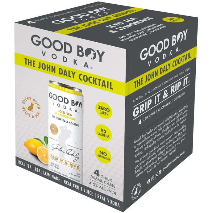 Good Boy Vodka John Daly Cocktail 4 Pack Cans