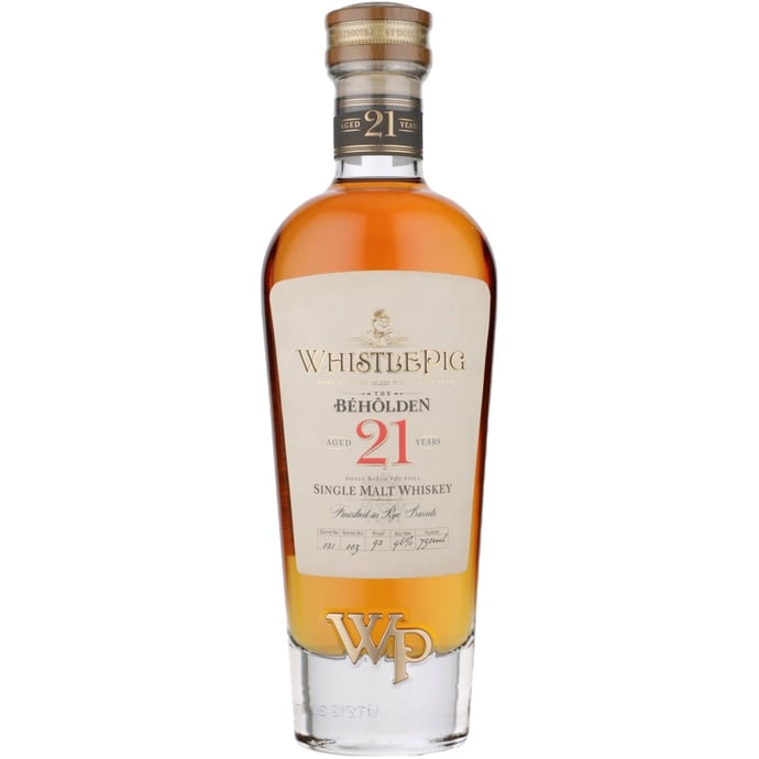 WhistlePig Beholden 21 year old North American Single Malt