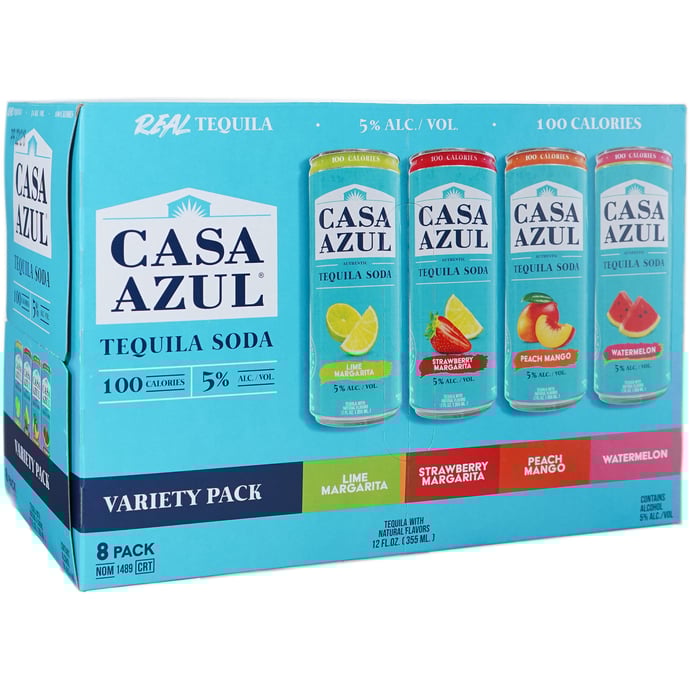 Casa Azul Tequila Soda Variety 8 Pack Cans