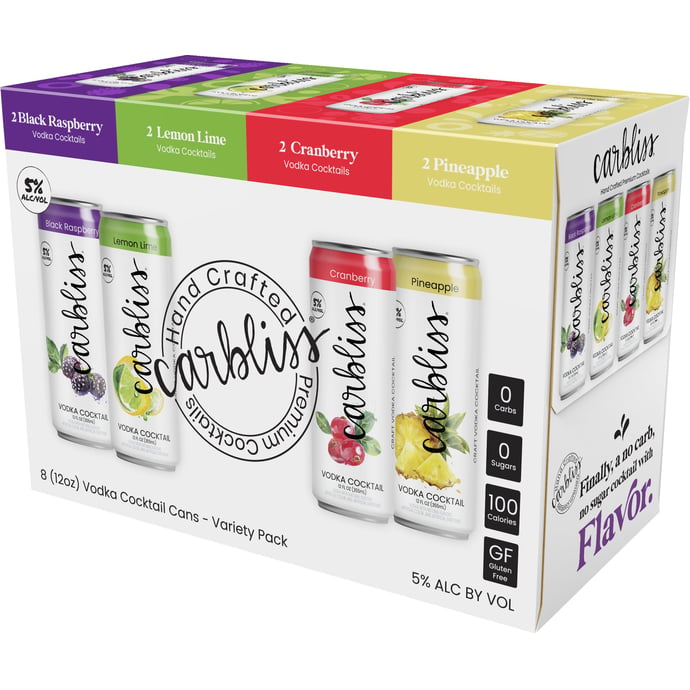 Carbliss Vodka Cocktail Variety 8 Pack Cans