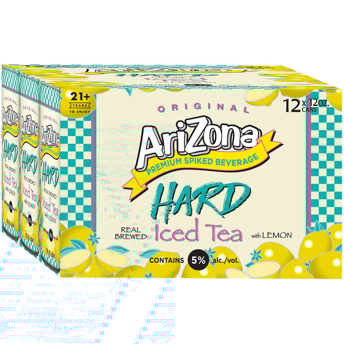 AriZona Hard Iced Tea Lemon 12 pack of 12 oz Can
