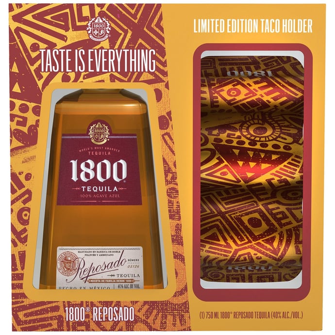 1800 Reposado Tequila with Taco Holder