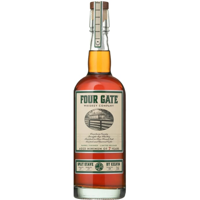 Four Gate Whiskey Company Split Stave by Kelvin Rye Batch # 27 French Oak Finish