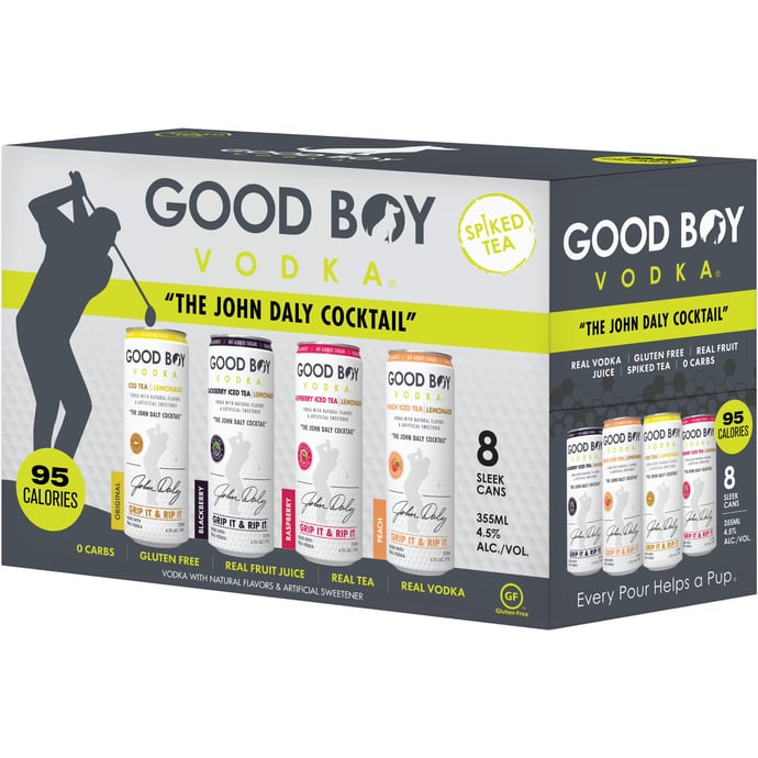 Good Boy Vodka John Daly Cocktail Variety 8 Pack Cans