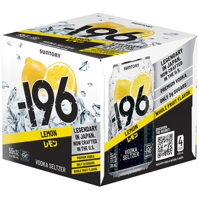 Minus 196 Double Lemon Vodka and Soda