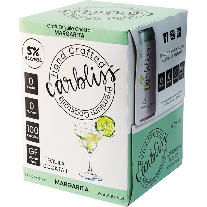 Carbliss Margarita 4 Pack Cans