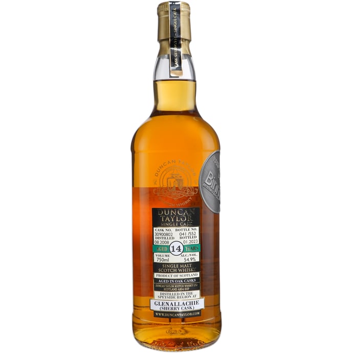 Duncan Taylor GlenAllachie 14 year old Single Sherry Cask Binny's Handpicked 2008