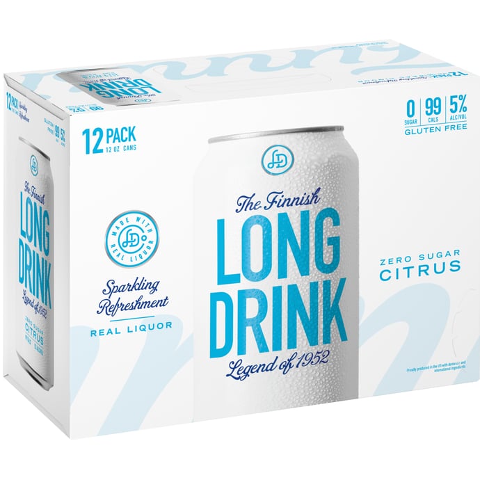 The Long Drink Company Zero Cocktail 12 Pack Cans