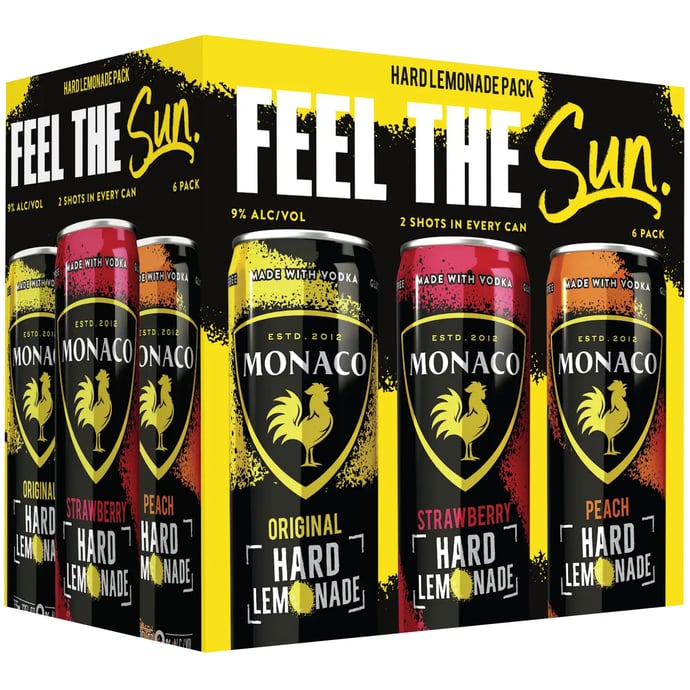 Monaco Hard Lemonade Variety Pack 6 Pack Cans